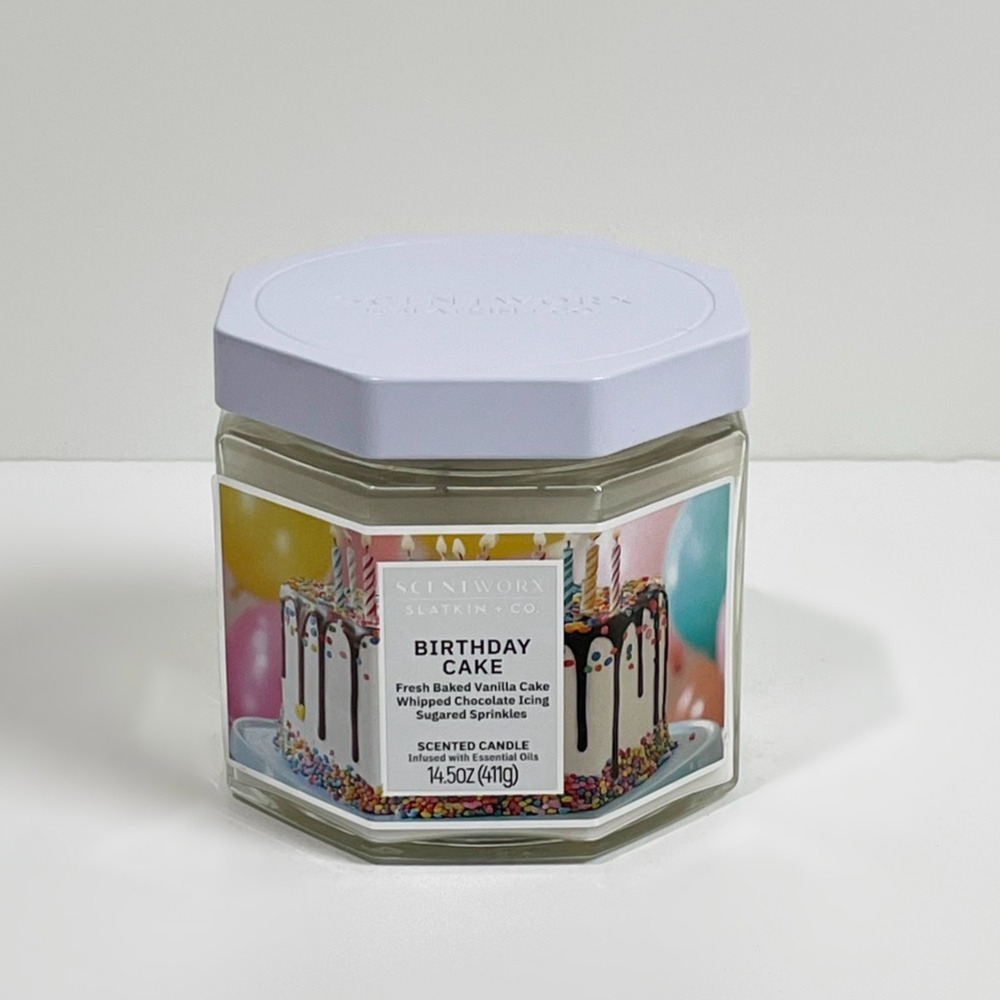 ScentWorx by Slatkin & Co. 3 Wick Jar Candle 14.5 oz - Birthday Cake